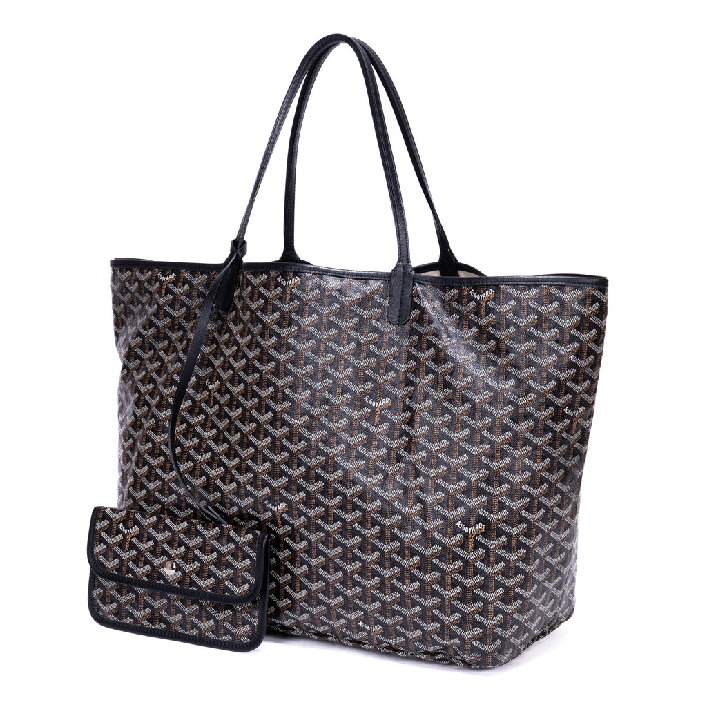 Handbag Saint Louis GM Black Goyardine Leather