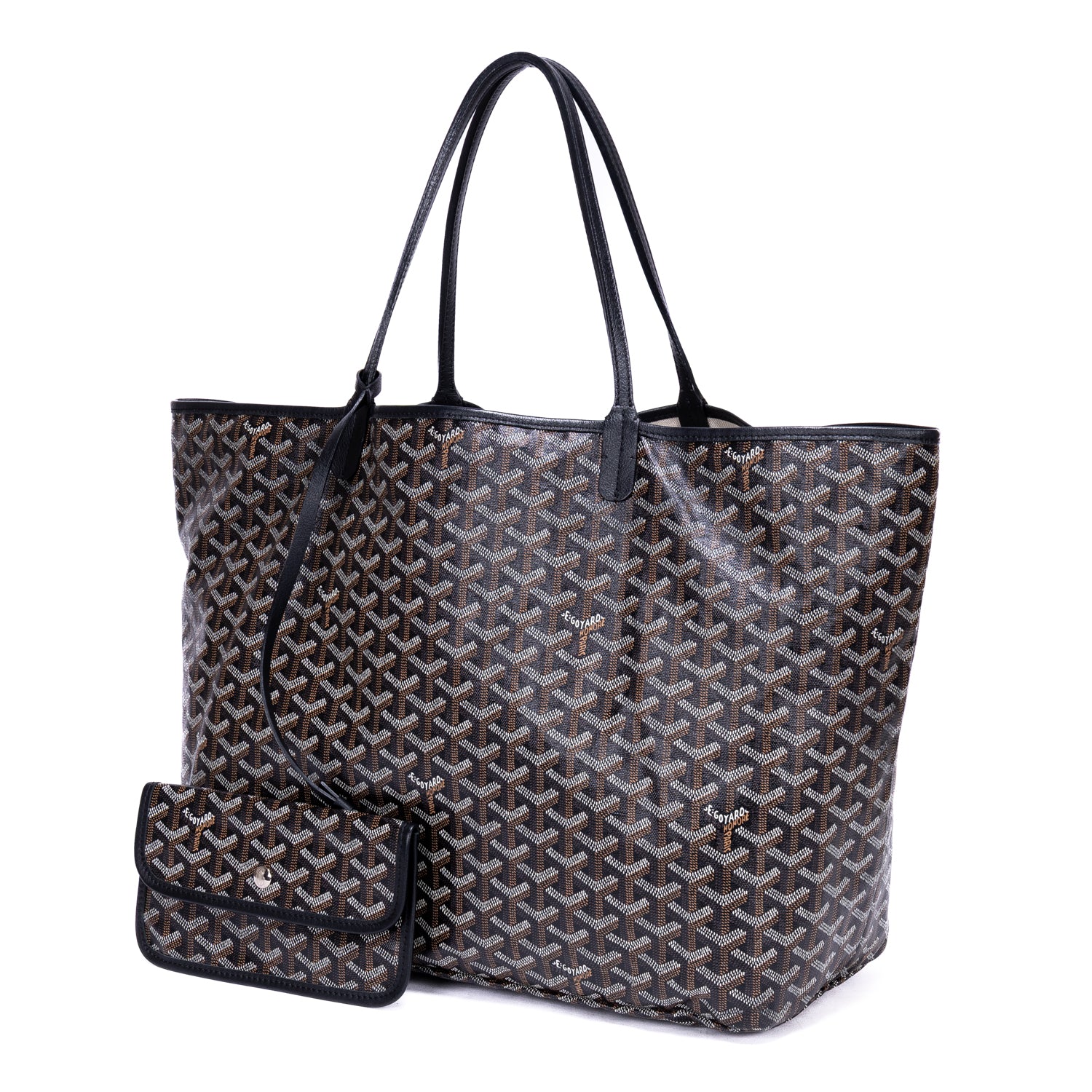 Handbag Saint Louis GM Black Goyardine Leather