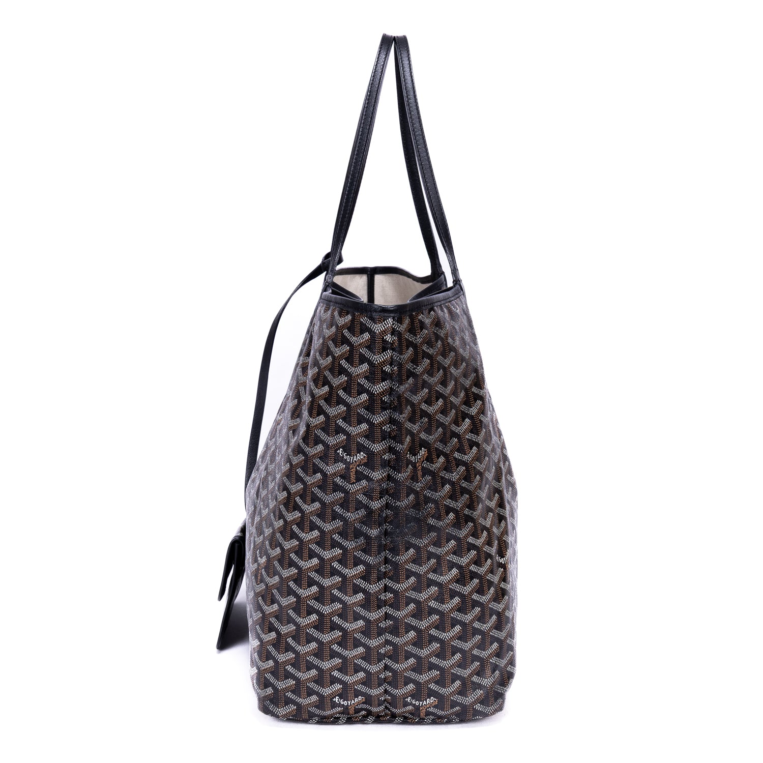 Handbag Saint Louis GM Black Goyardine Leather