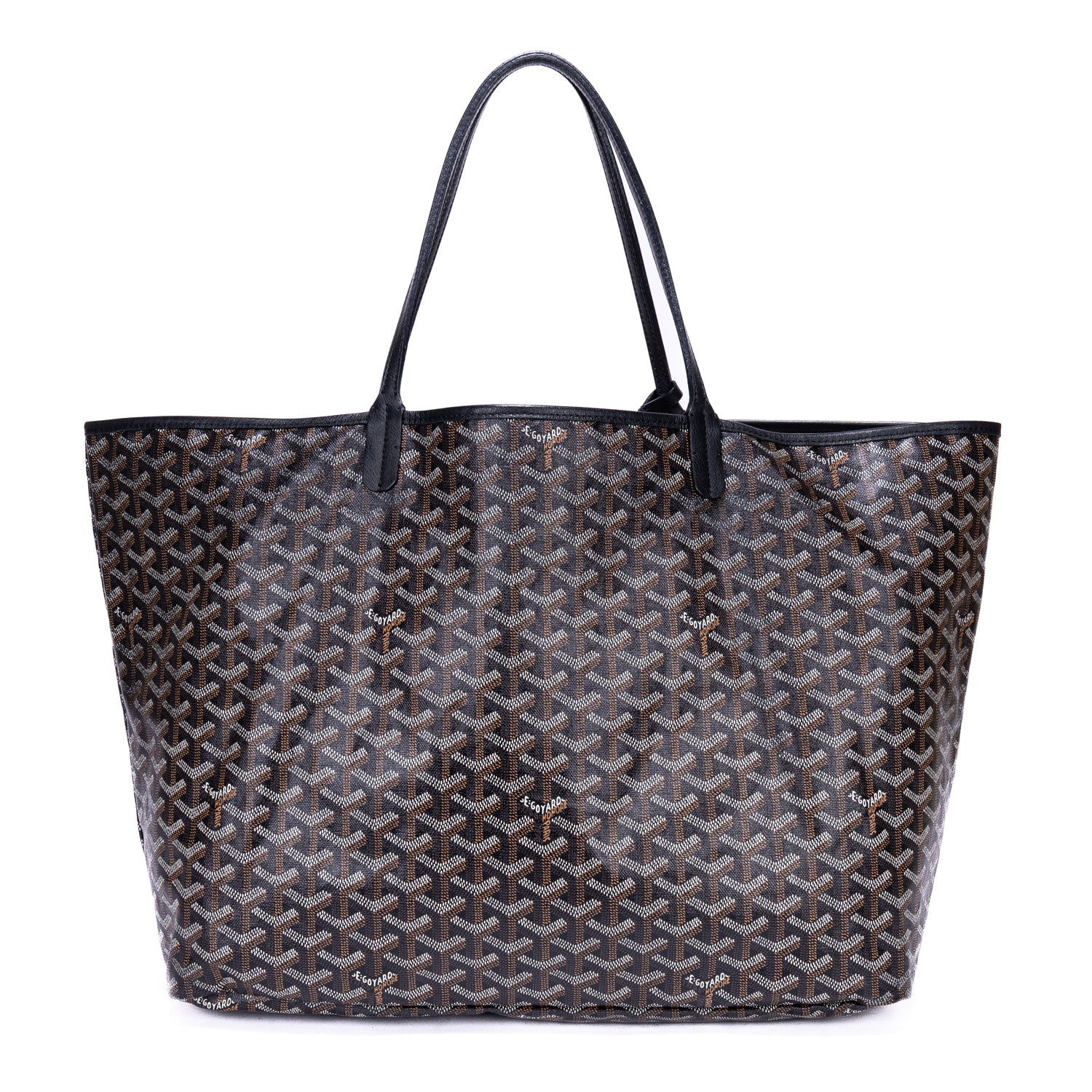 Handbag Saint Louis GM Black Goyardine Leather