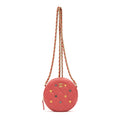 Shoulder Bag Ltd. Ed. Charms Mini Round Clutch Pink Lambskin Quilted Leather