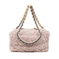 Shoulder Bag Rare Shearling 19 Classic Flap Pink Shearling Canvas