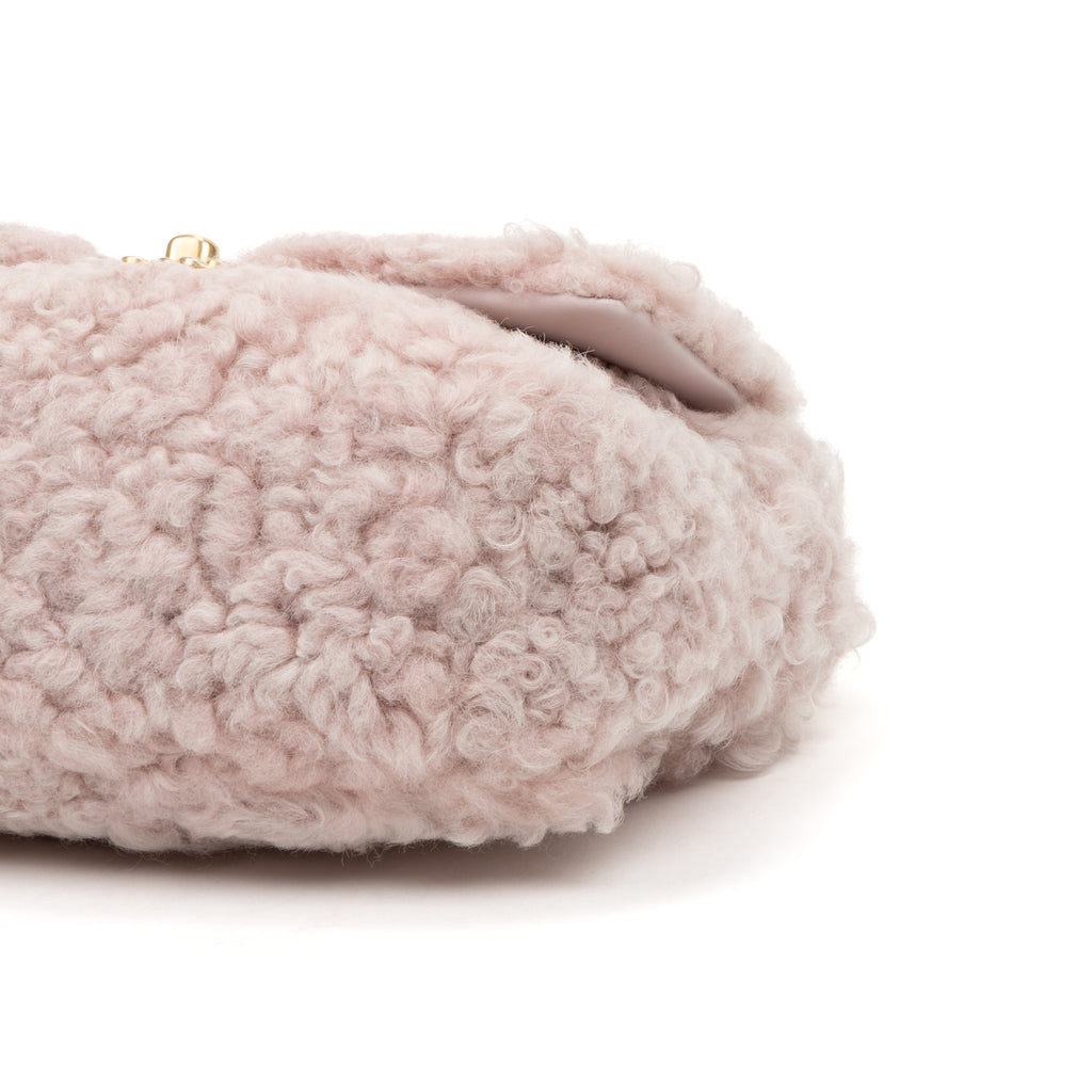 Shoulder Bag Rare Shearling 19 Classic Flap Pink Shearling Canvas