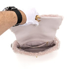 Shoulder Bag Rare Shearling 19 Classic Flap Pink Shearling Canvas