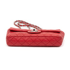 Shoulder Bag Rare East-West Single Flap Red Caviar Quilted Leather