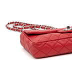 Shoulder Bag Rare East-West Single Flap Red Caviar Quilted Leather