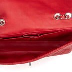 Shoulder Bag Rare East-West Single Flap Red Caviar Quilted Leather