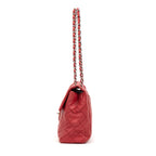 Shoulder Bag Classic Soft Flap Maxi Red Caviar Quilted Leather