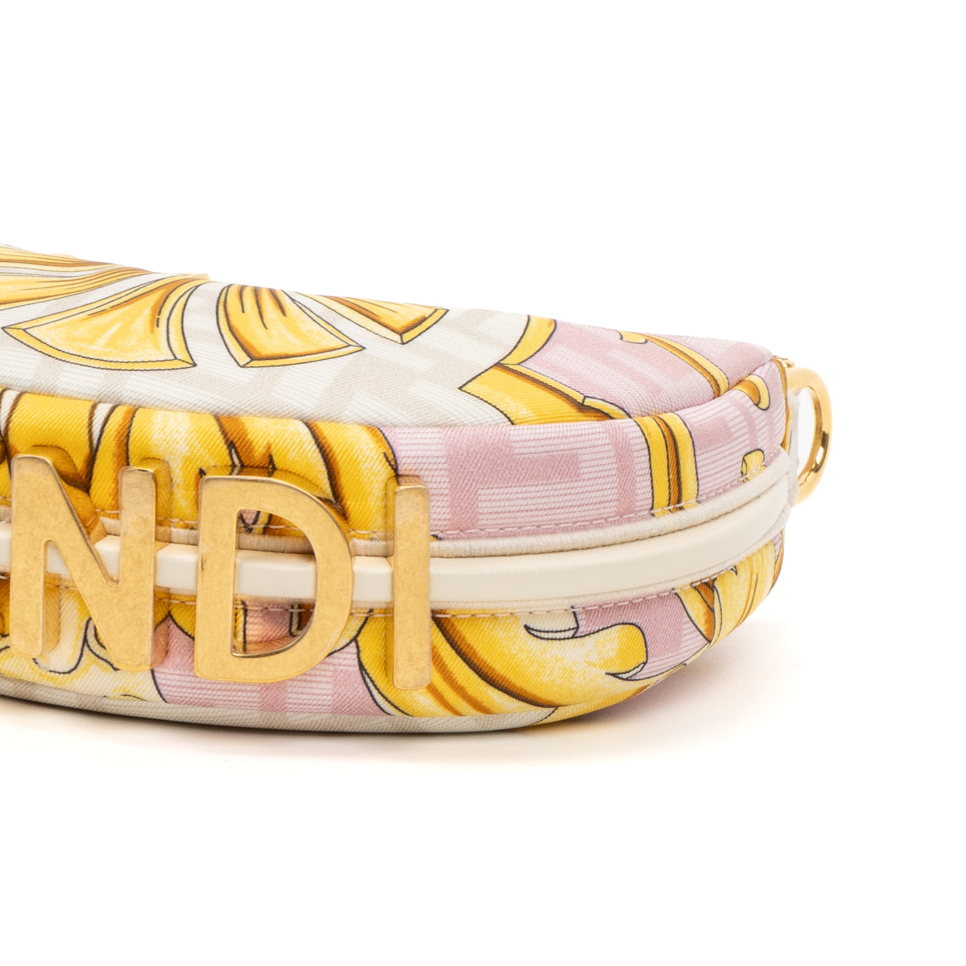 Handbag Ltd. Ed. Versace Fendace Fendigraphy Bag Nano Ivory Printed Zucca Canvas
