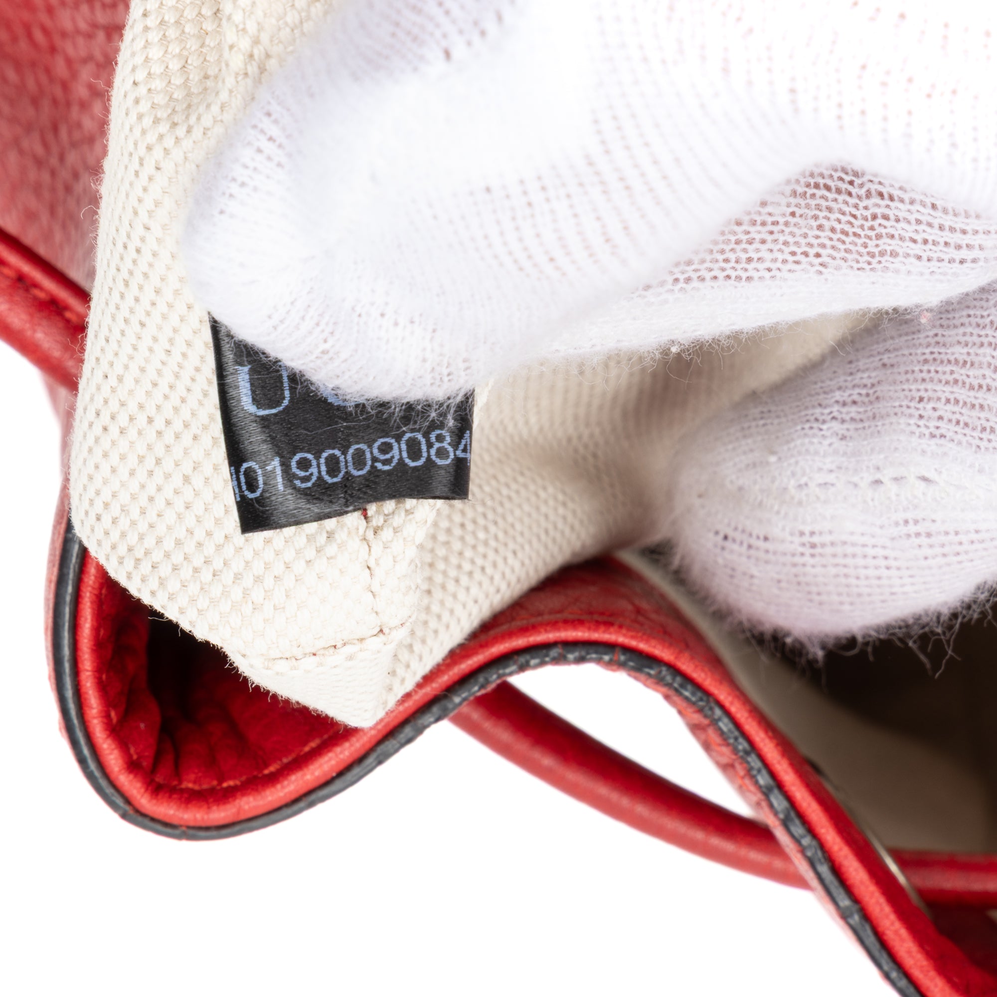 Backpack Bamboo Tassel Backpack Small Red Calfskin Leather