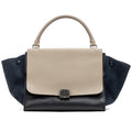 Shoulder Bag Trapeze Medium Black Calfskin Leather/Suede leather