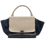 Shoulder Bag Trapeze Medium Black Calfskin Leather/Suede leather