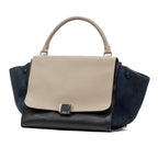 Shoulder Bag Trapeze Medium Black Calfskin Leather/Suede leather