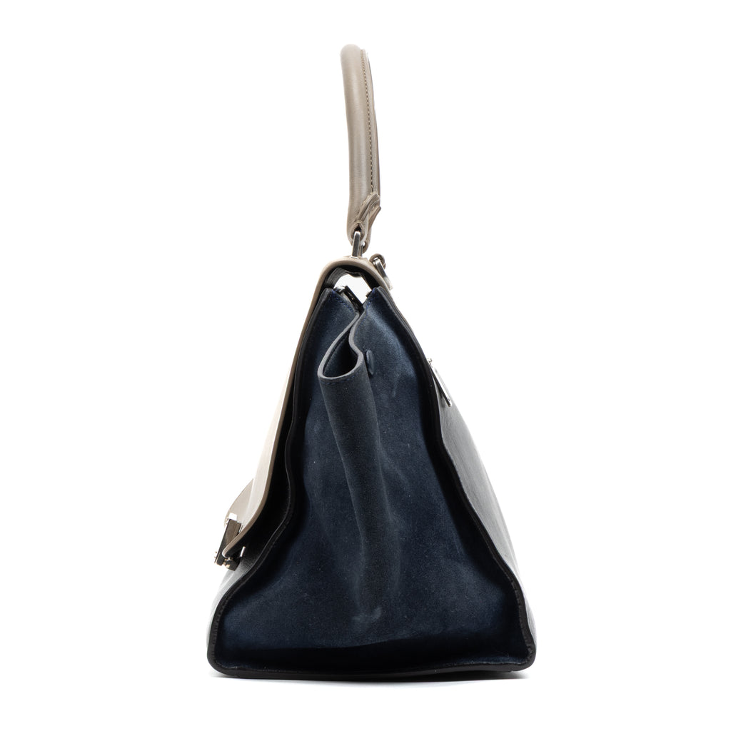 Shoulder Bag Trapeze Medium Black Calfskin Leather/Suede leather
