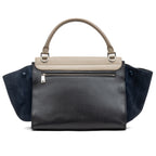 Shoulder Bag Trapeze Medium Black Calfskin Leather/Suede leather