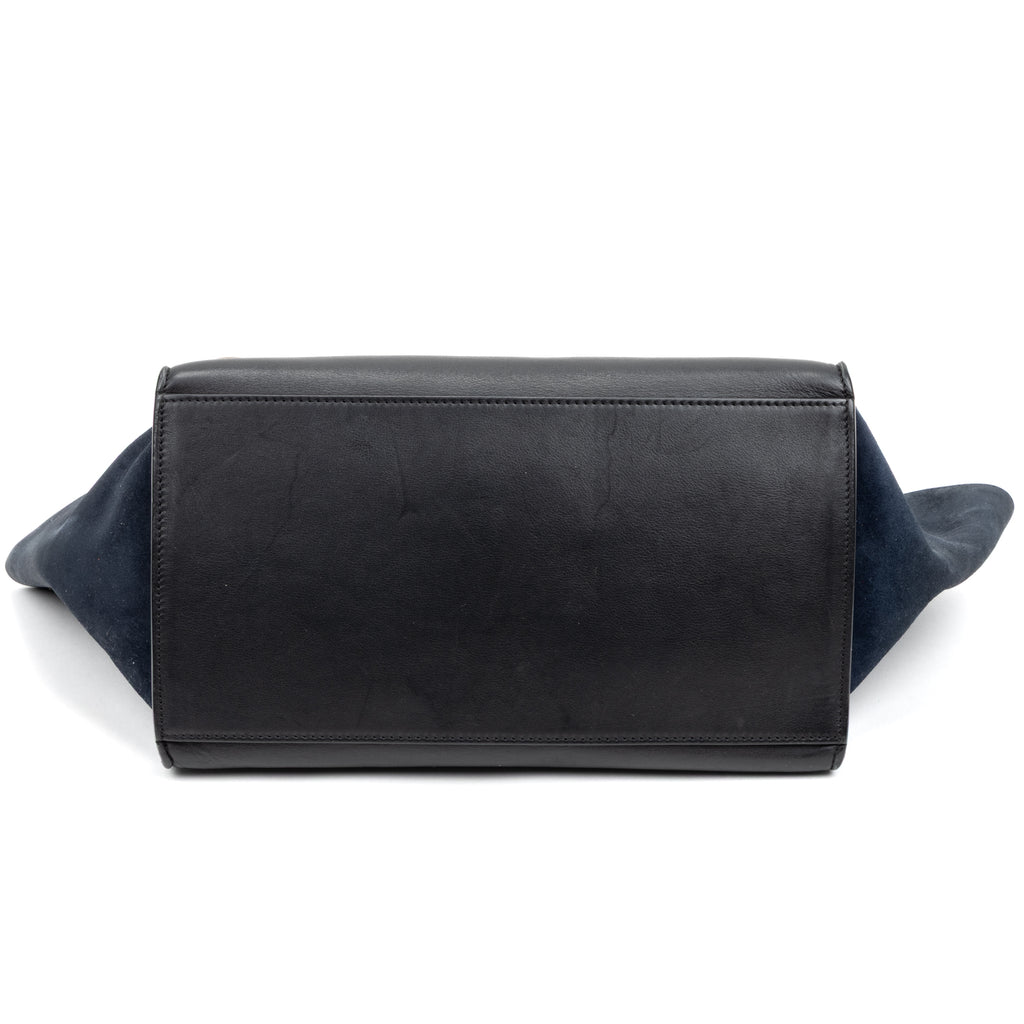Shoulder Bag Trapeze Medium Black Calfskin Leather/Suede leather
