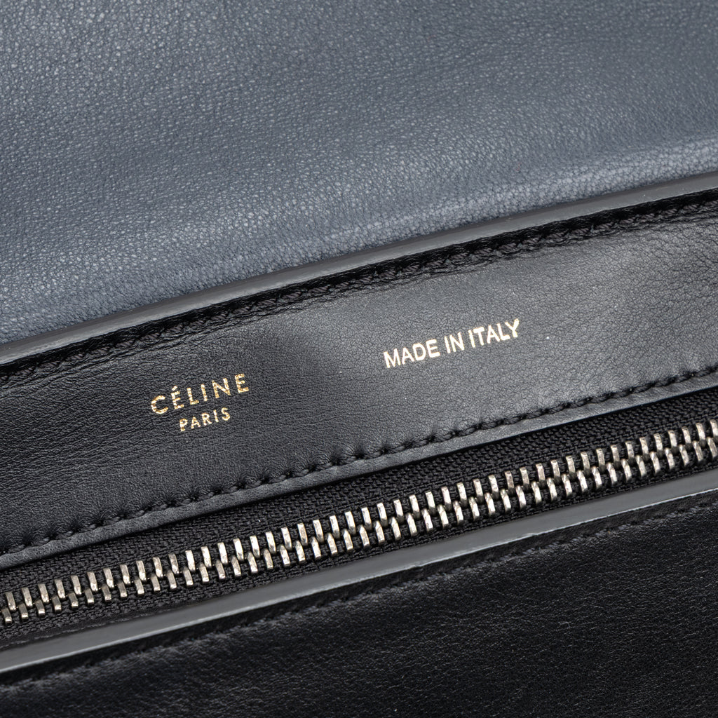 Shoulder Bag Trapeze Medium Black Calfskin Leather/Suede leather