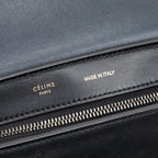 Shoulder Bag Trapeze Medium Black Calfskin Leather/Suede leather