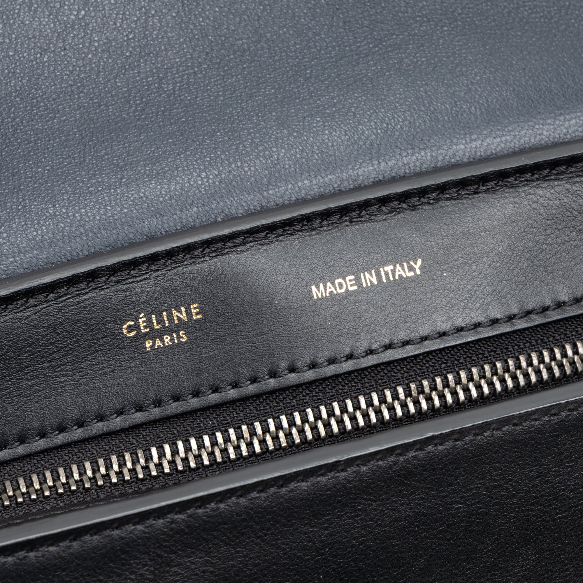 Shoulder Bag Trapeze Medium Black Calfskin Leather/Suede leather