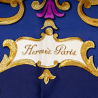 Scarf Scarf Cheval Turc 90 Blue 100% Twill Silk