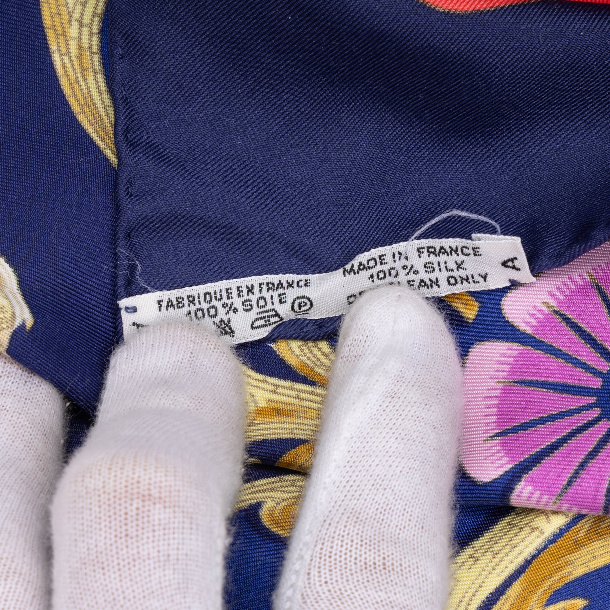 Scarf Scarf Cheval Turc 90 Blue 100% Twill Silk