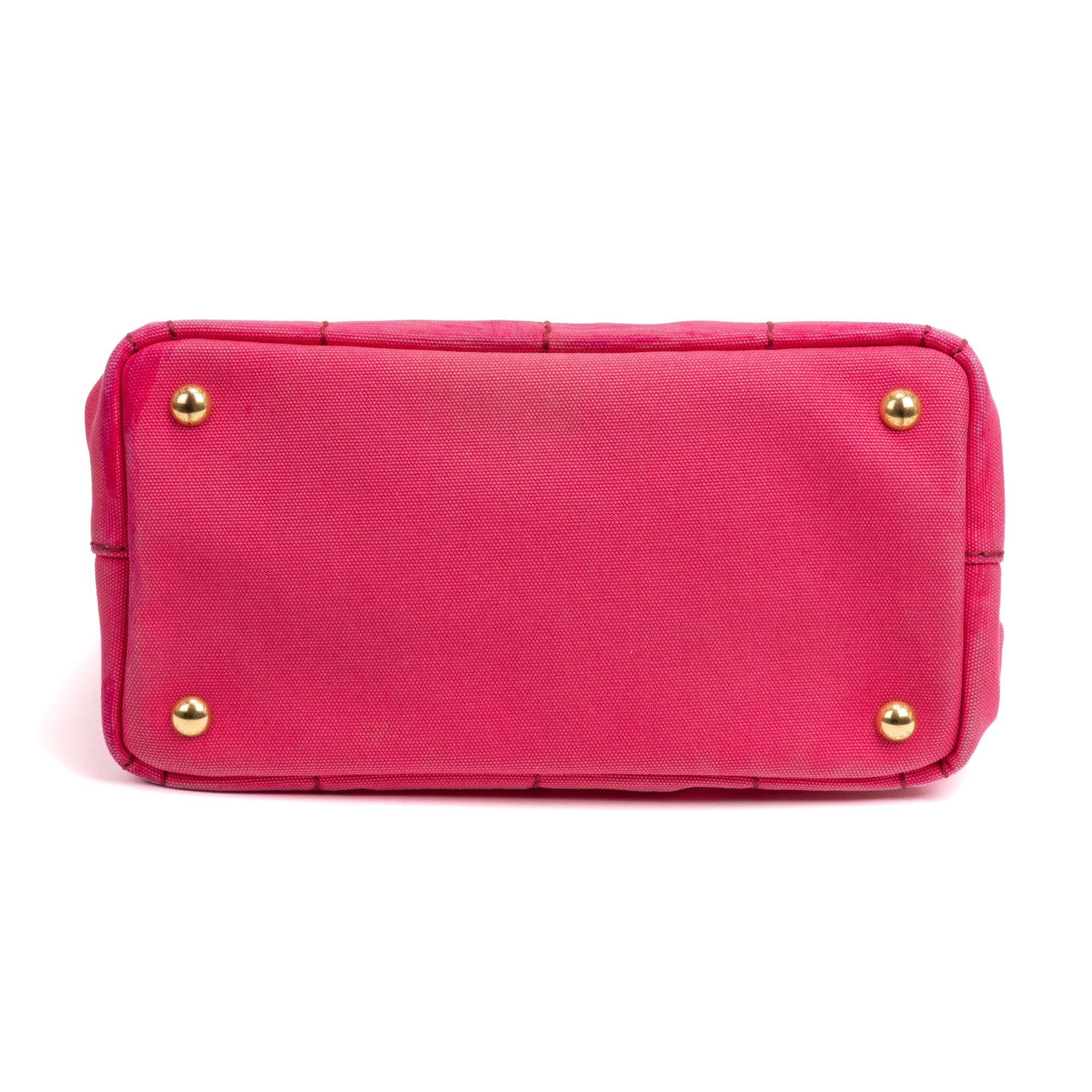 Shoulder Bag Canapa Tote Small Pink Stampata Logo Canvas