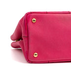 Shoulder Bag Canapa Tote Small Pink Stampata Logo Canvas
