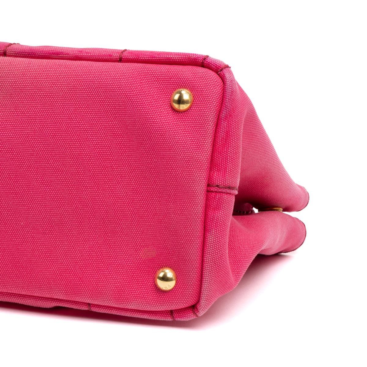 Shoulder Bag Canapa Tote Small Pink Stampata Logo Canvas