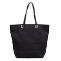 Shoulder Bag Tall Tote Black Monogrammed Canvas