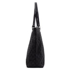 Shoulder Bag Tall Tote Black Monogrammed Canvas