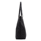 Shoulder Bag Tall Tote Black Monogrammed Canvas
