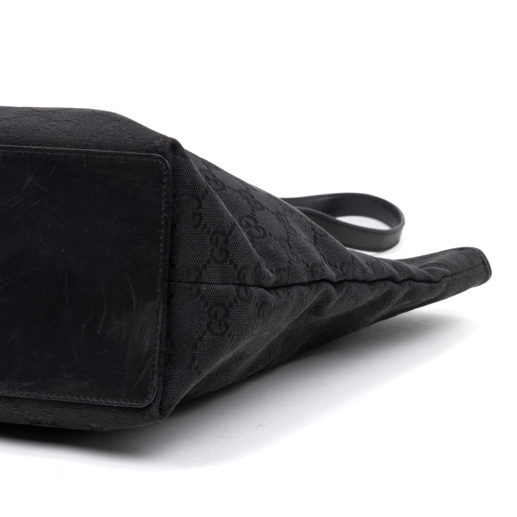 Shoulder Bag Tall Tote Black Monogrammed Canvas