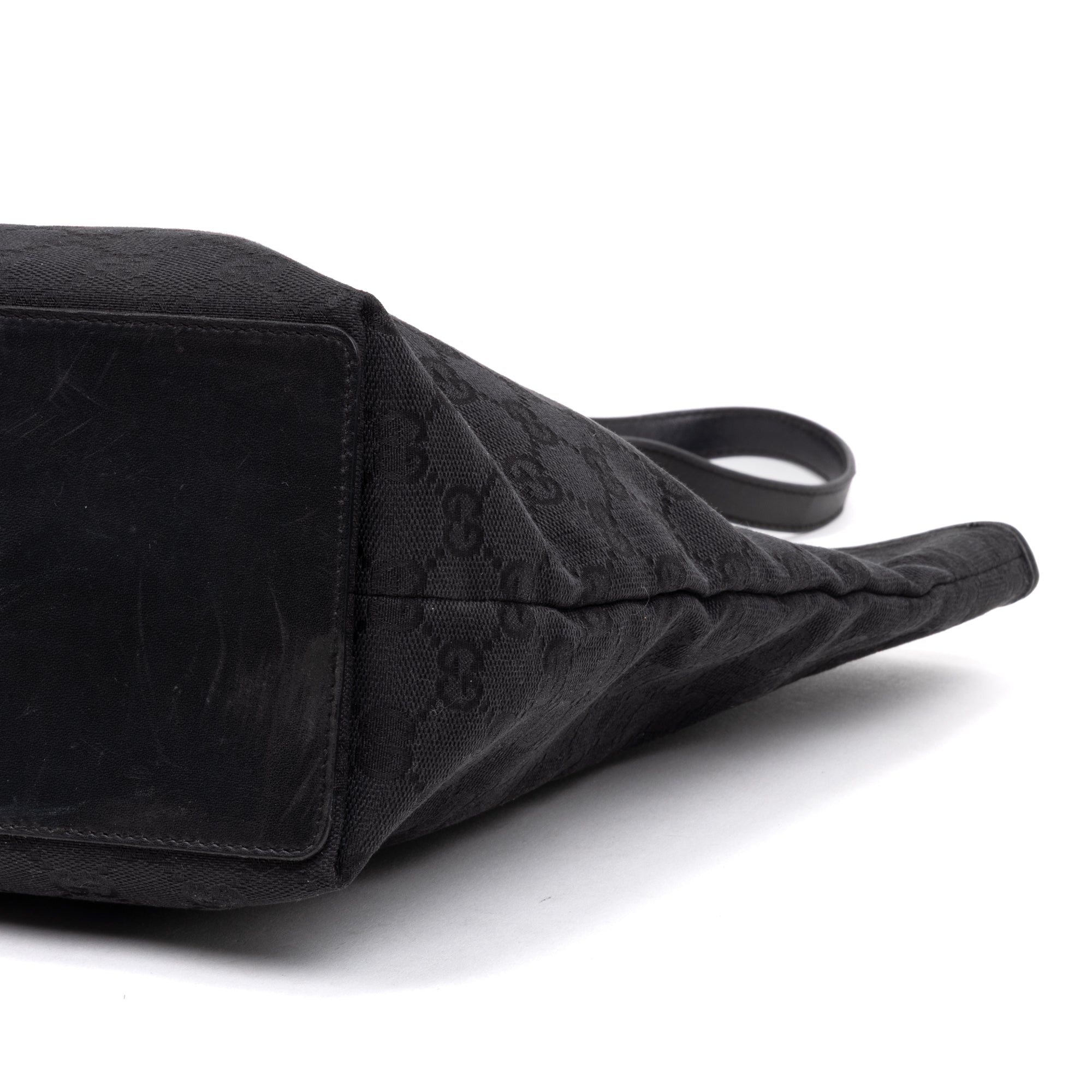 Shoulder Bag Tall Tote Black Monogrammed Canvas