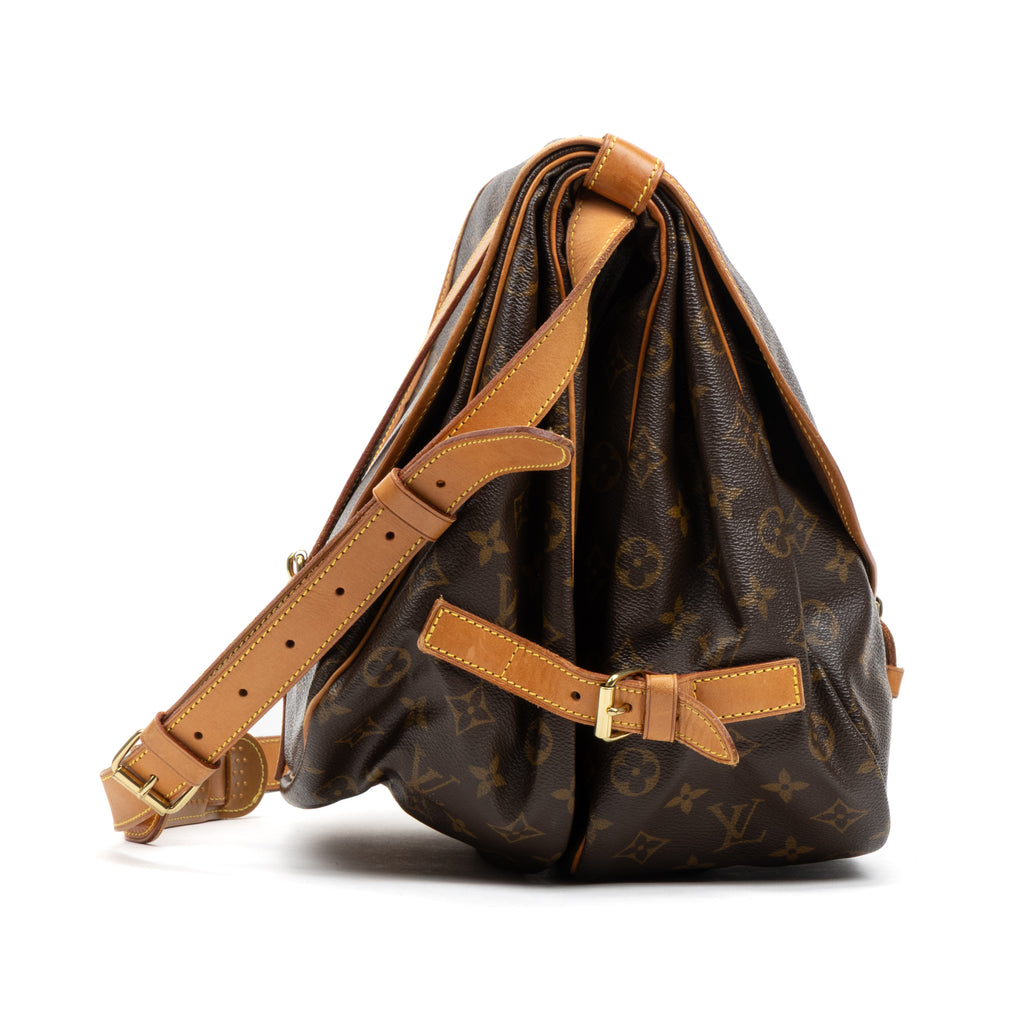 Shoulder Bag Saumur GM Brown Monogram Canvas