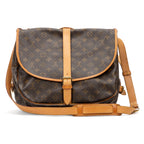 Shoulder Bag Saumur GM Brown Monogram Canvas