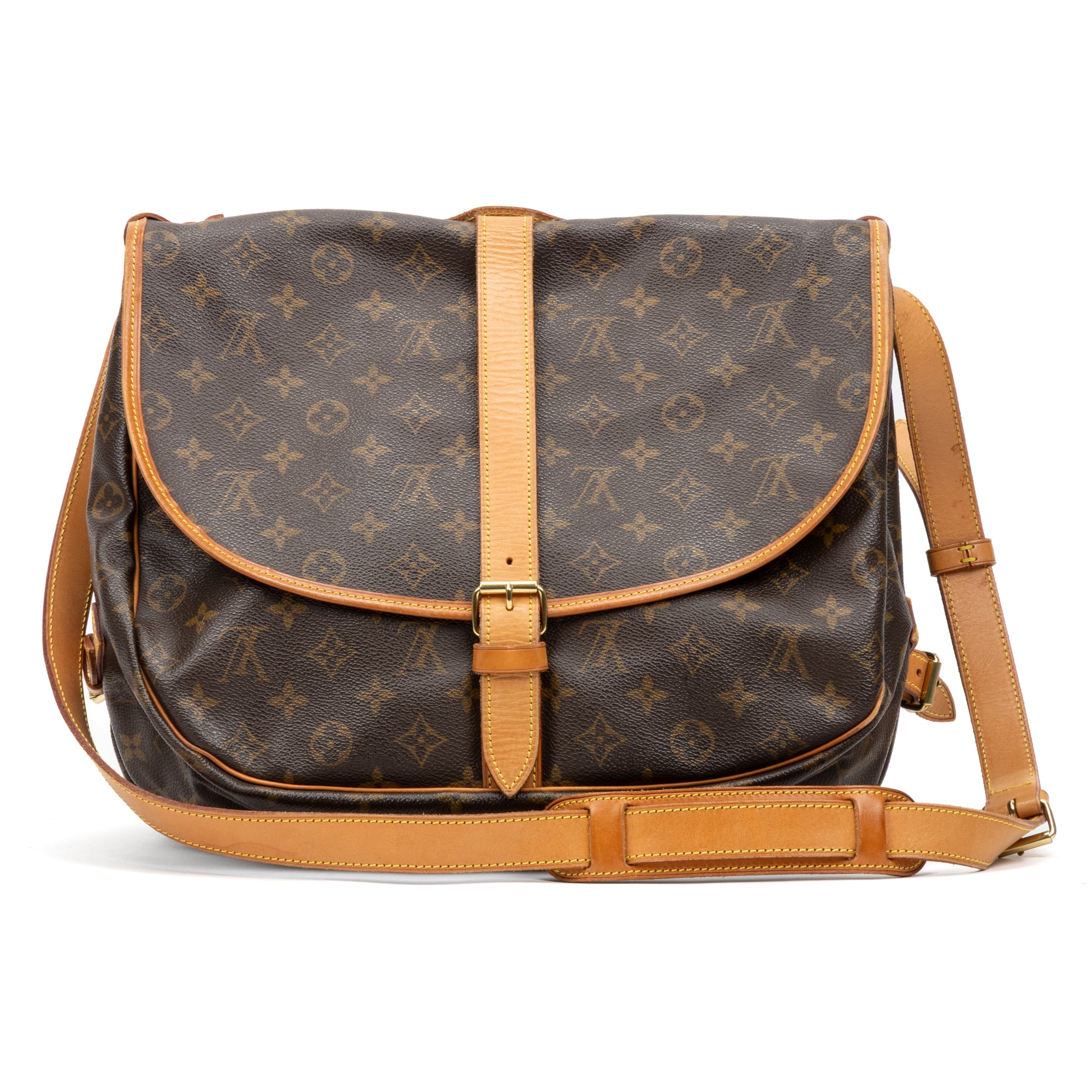 Shoulder Bag Saumur GM Brown Monogram Canvas