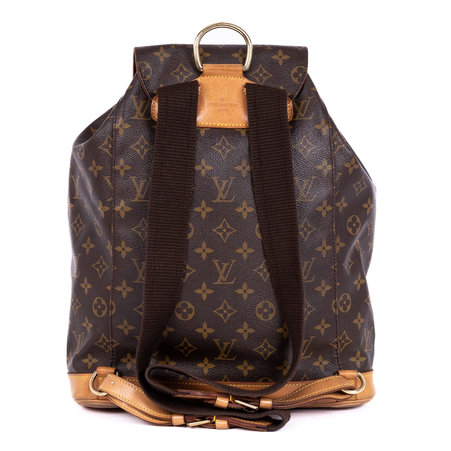 louis vuitton brown monogram canvas montsouris gm backpack M51135 with cowhide Backpack Montsouris GM Brown Monogram