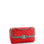 Shoulder Bag Classic Single Flap Red Lambskin Quilted Leather