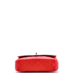 Shoulder Bag Classic Single Flap Red Lambskin Quilted Leather