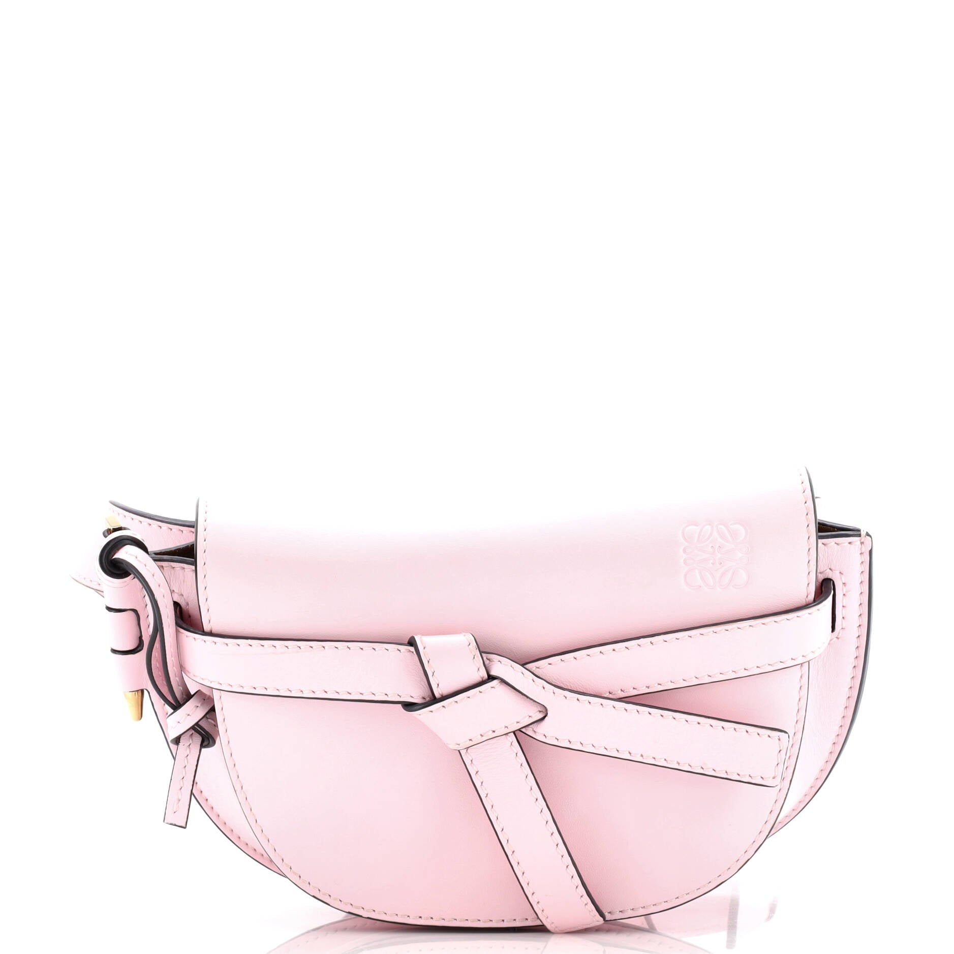 Shoulder Bag Gate Belt Bag Mini Pink Calfskin Leather