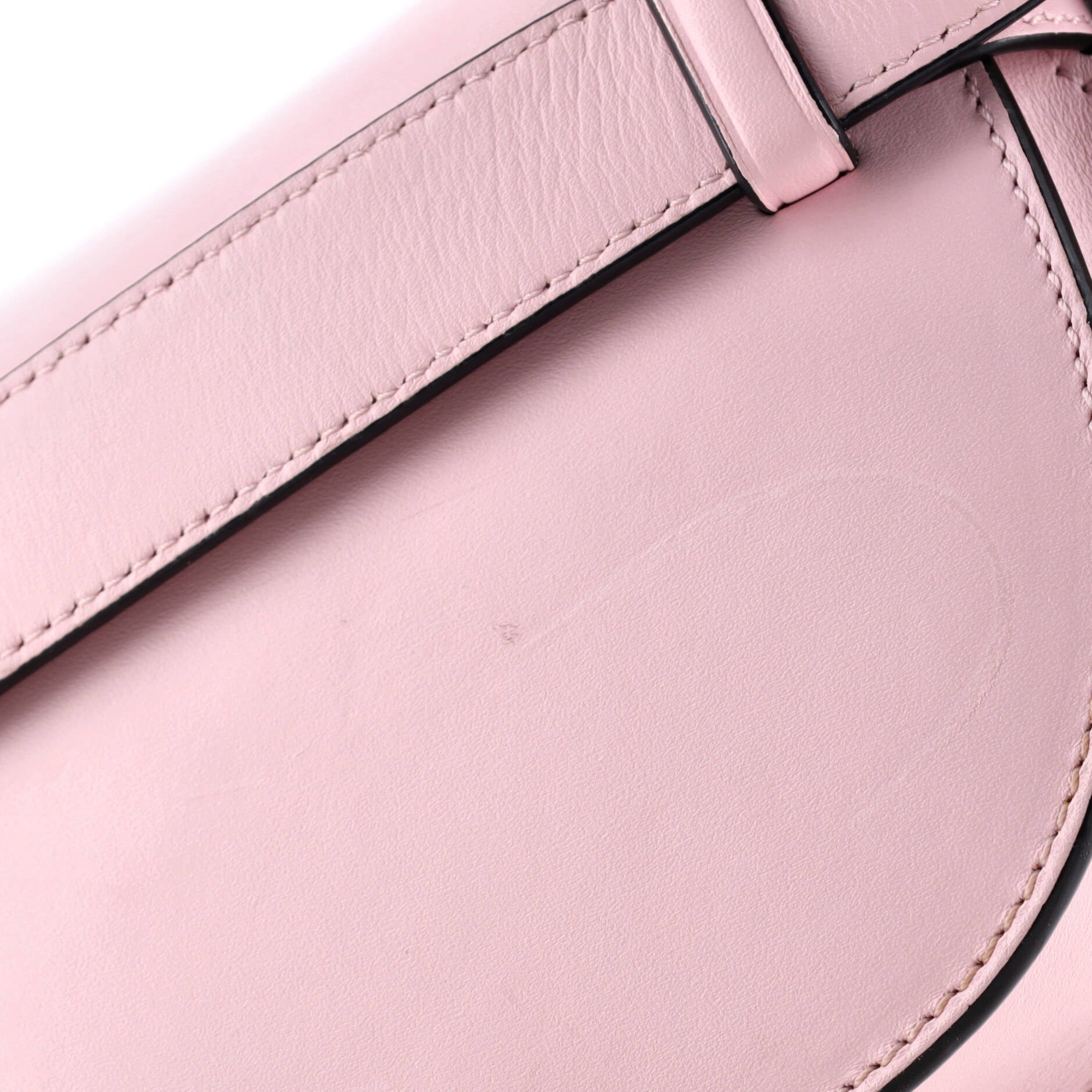 Shoulder Bag Gate Belt Bag Mini Pink Calfskin Leather