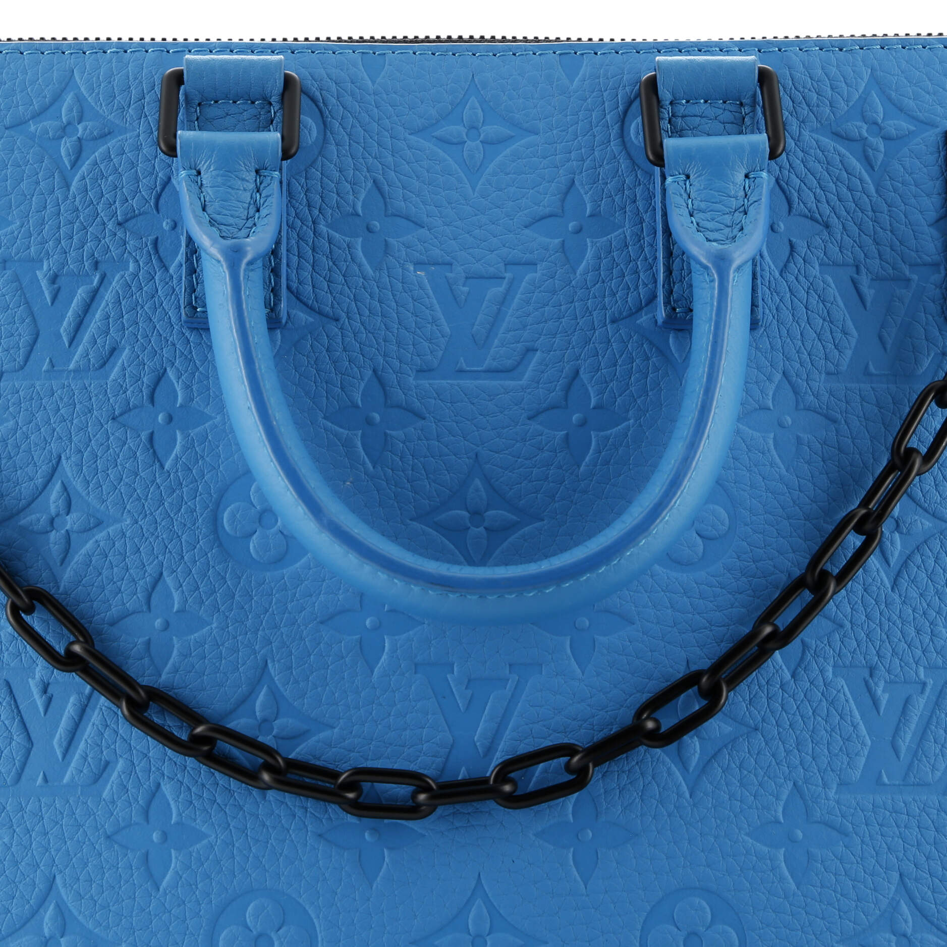 Handbag Sac Plat Messenger Blue Monogram Taurillon Leather