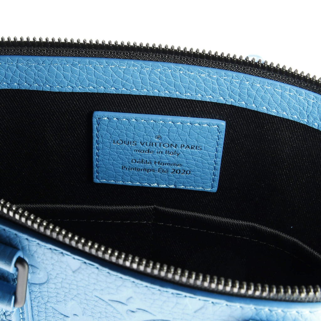 Handbag Sac Plat Messenger Blue Monogram Taurillon Leather