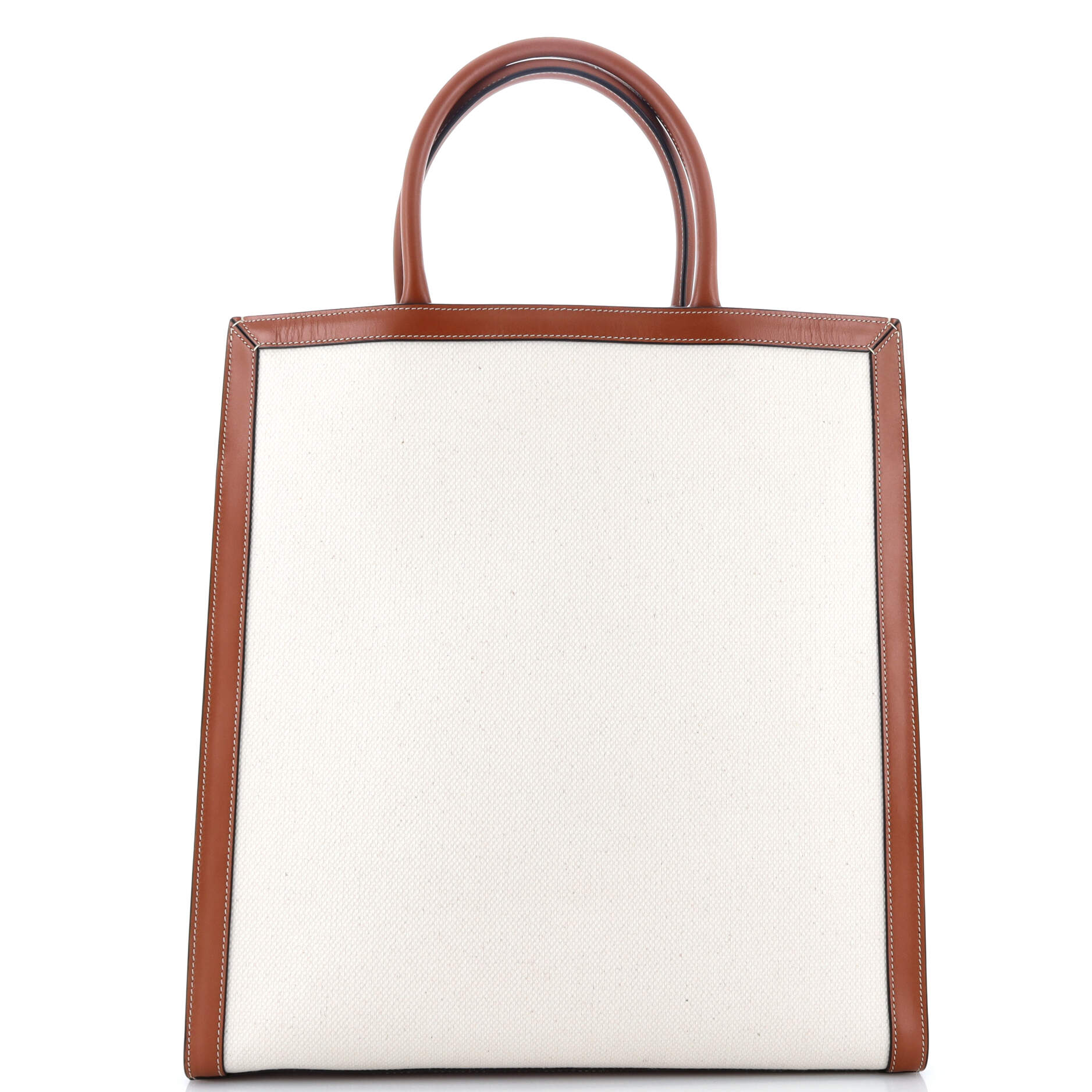 Handbag Sulky Vertical Cabas Tote Large White Printed Canvas