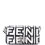 Shoulder Bag Marc Jacobs Baguette NM Medium White Printed Calfskin Leather