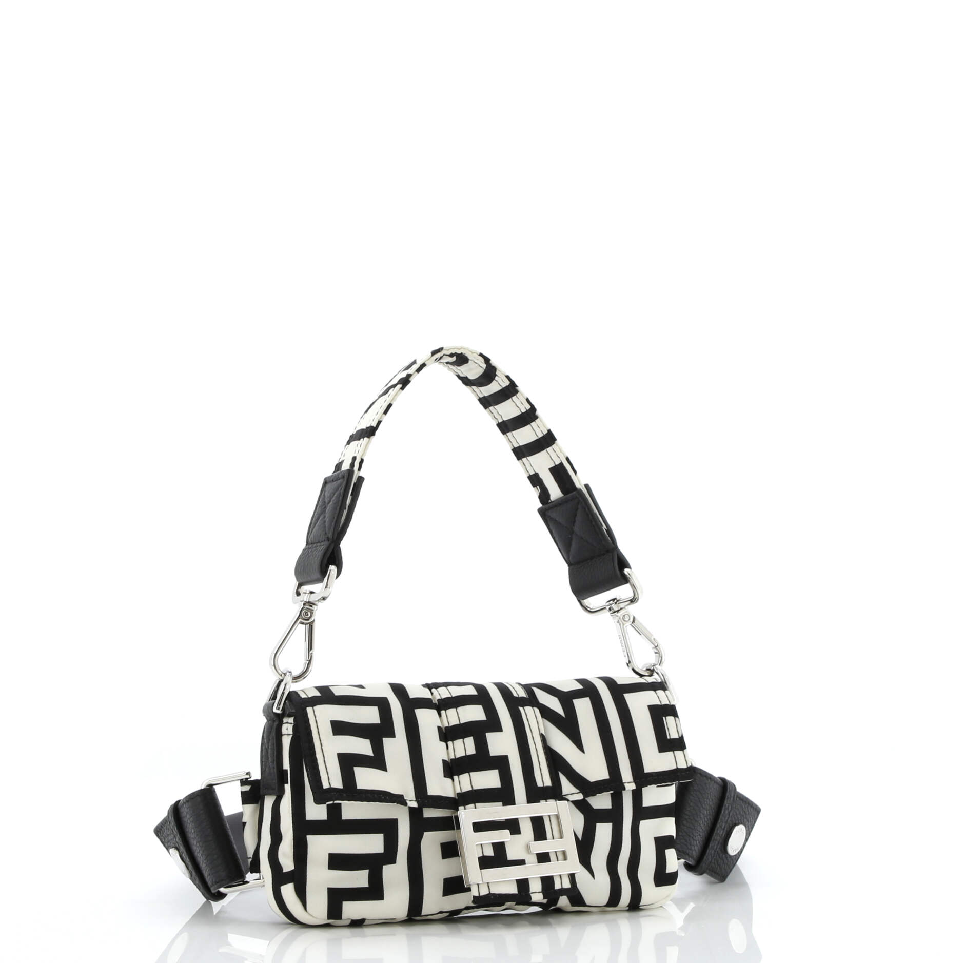 Shoulder Bag Marc Jacobs Baguette NM White Printed Nylon Canvas
