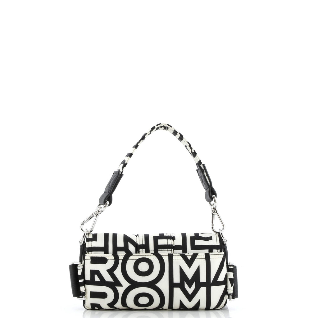 Shoulder Bag Marc Jacobs Baguette NM White Printed Nylon Canvas
