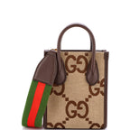 Handbag Vertical Tote Mini Brown Jumbo GG Canvas
