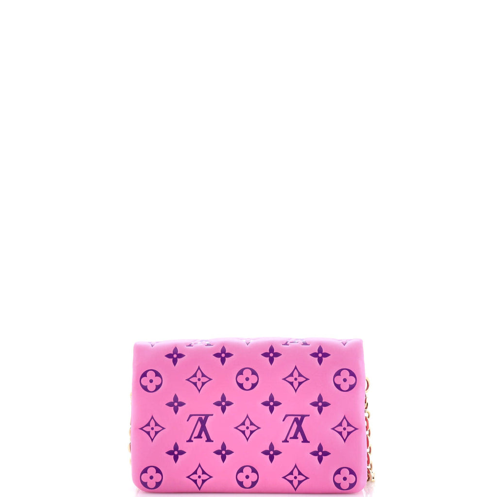 Shoulder Bag Rare Coussin Pochette Pink Monogram Embossed Lambskin