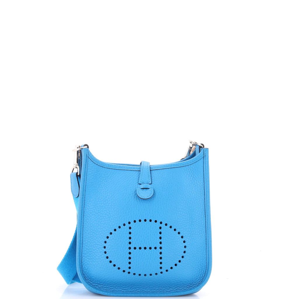 Shoulder Bag Evelyne III Amazone TPM Blue Clemence Leather